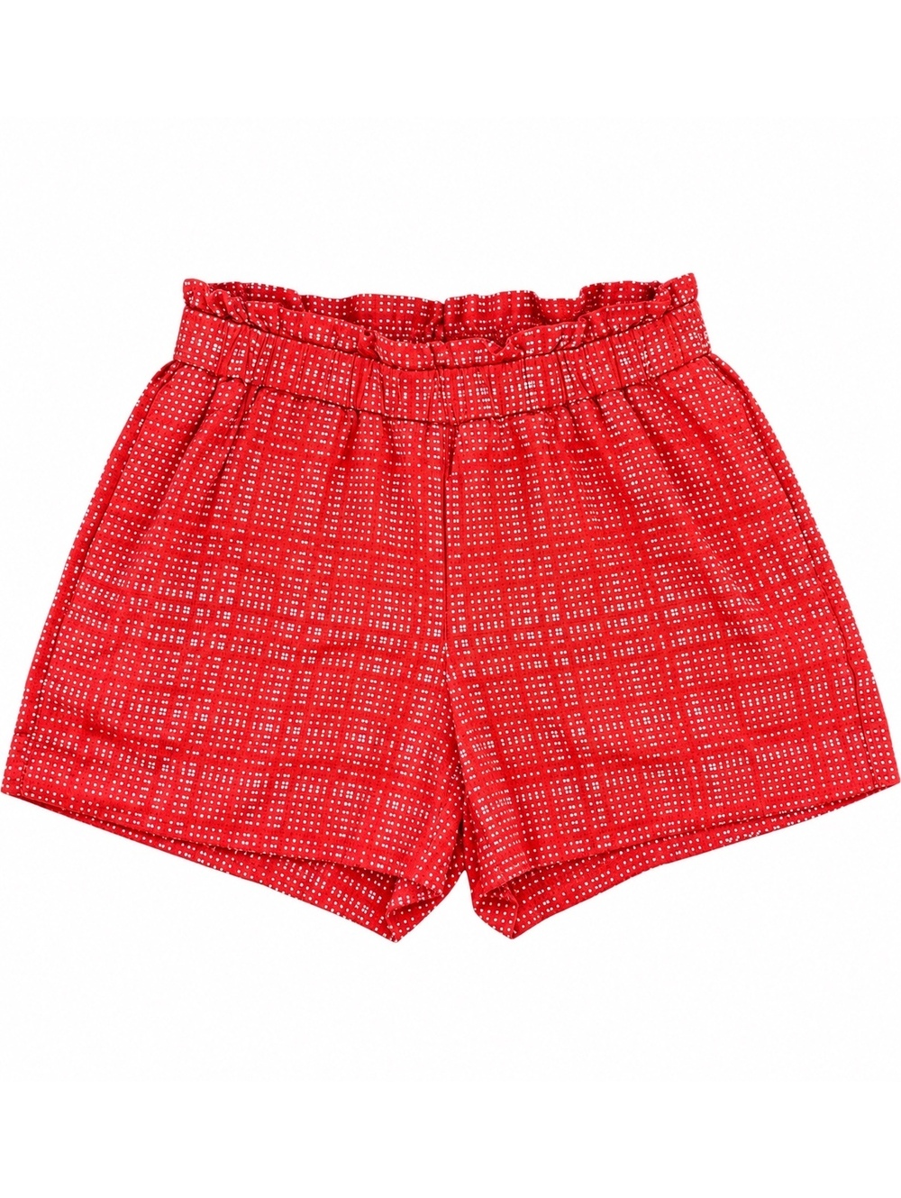Banana Republic XS Linen Blend Paperbag High Rise Red Print Shorts